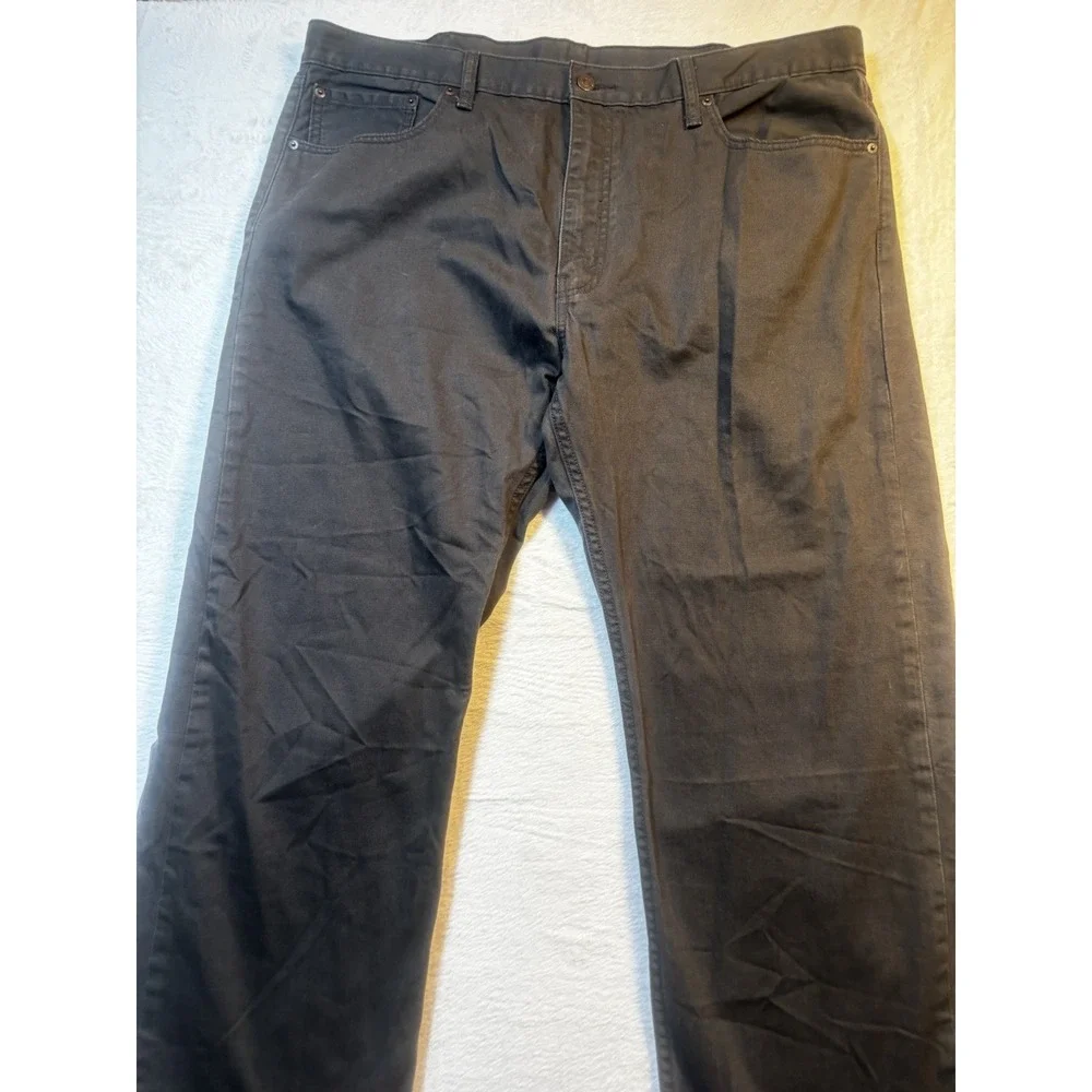 Levi's 505 White Tab Jeans Men's 42x29 Black Straight Rare Zip‎ Classic Fit